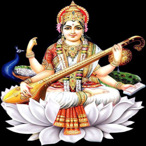 Saraswati goddess PNG image HD