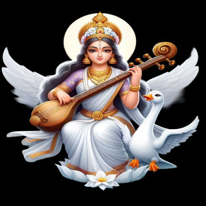 Saraswati Goddess 4K png image Free