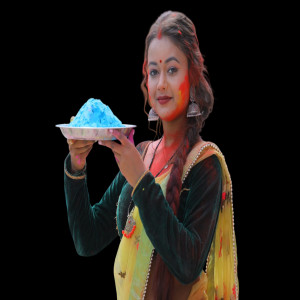 Bihari Woman With Color And Pichkari Hd Png (2)