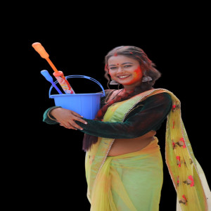 Bihari Woman With Color And Pichkari Hd Png (5)