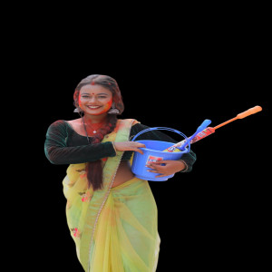 Bihari Woman With Color And Pichkari Hd Png (1)